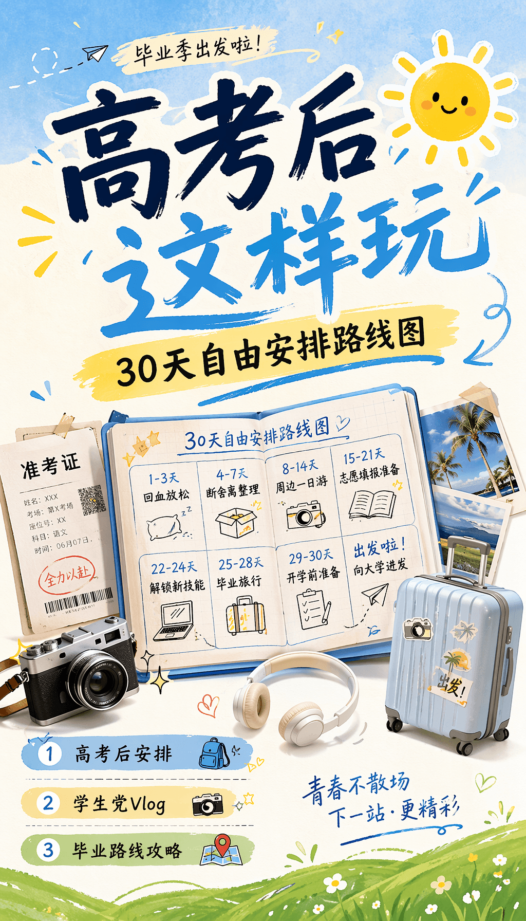 高考后7天路线
