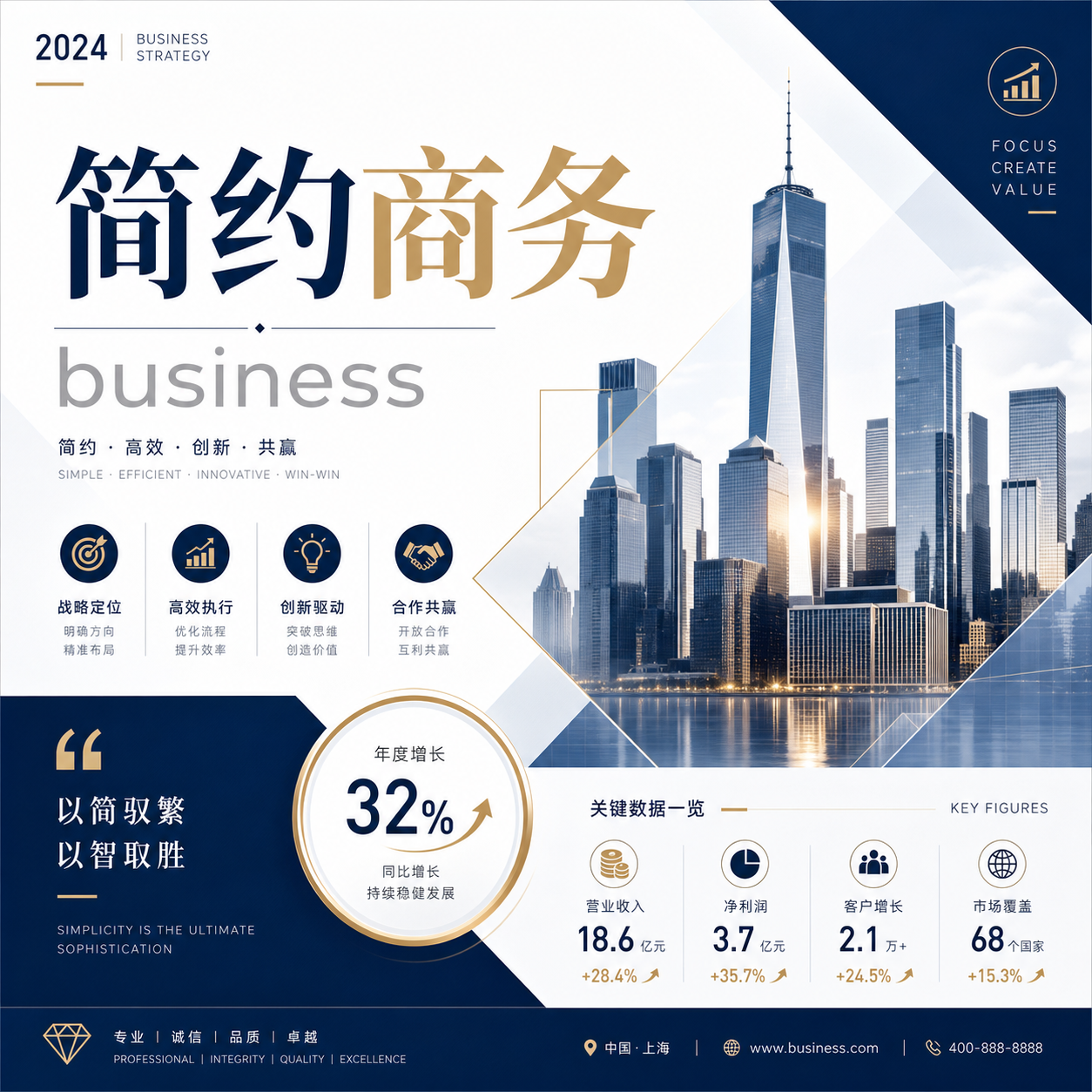 简约商务风格 - AI 生成封面示例