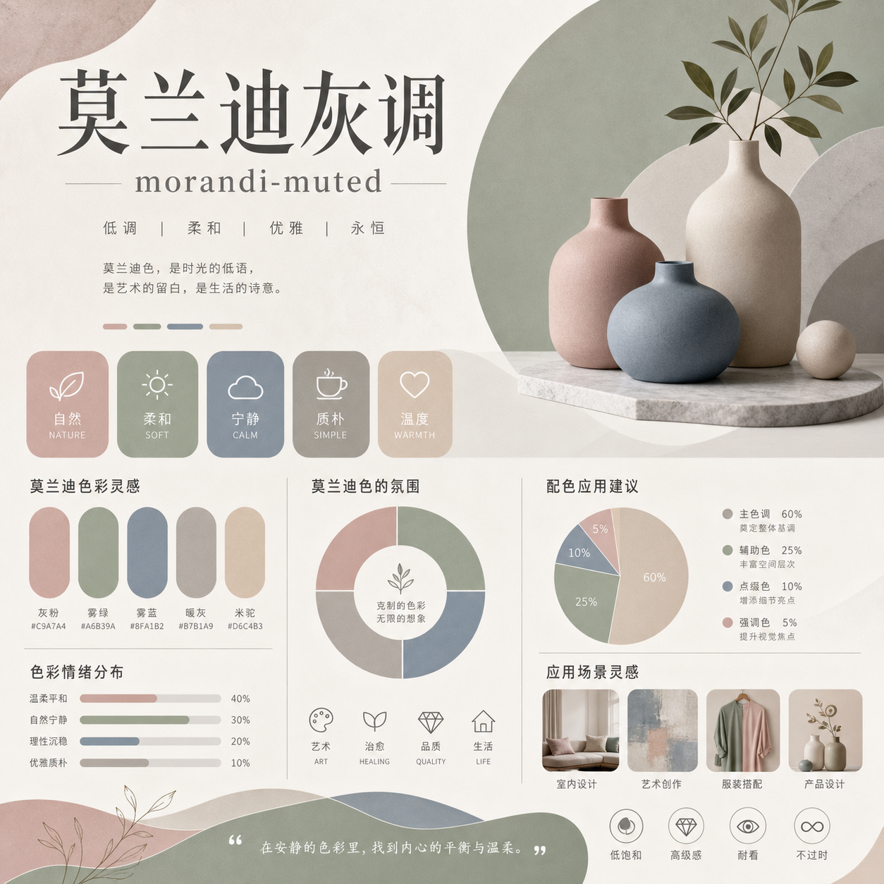 莫兰迪柔和色调 - AI 生成封面示例