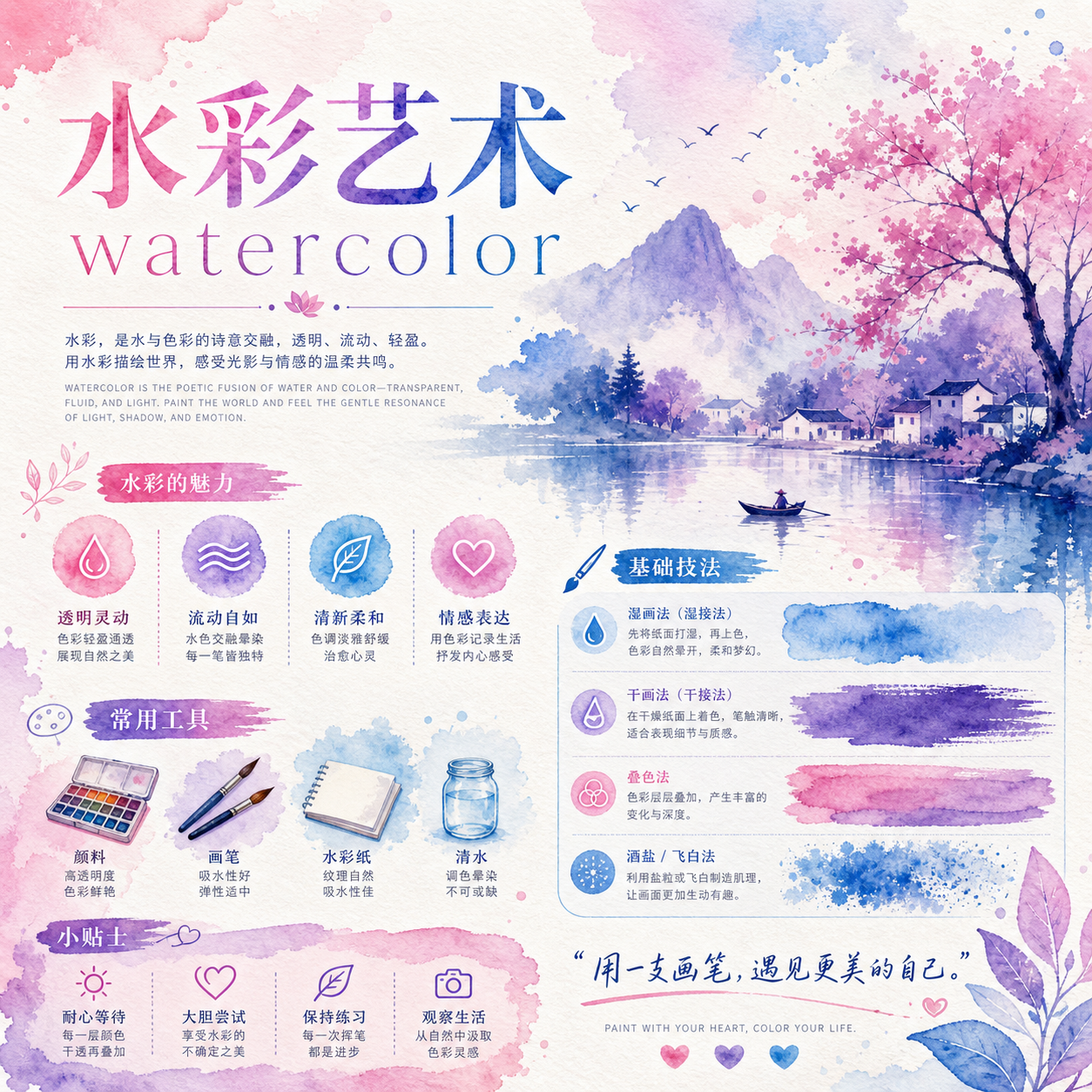水彩艺术风格 - AI 生成封面示例